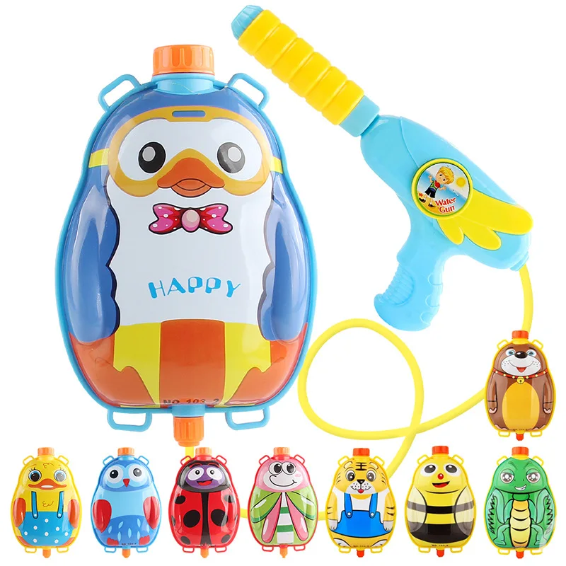 

Water Gun Toys Children Cartoons Backpack Water Gun Large Capacity Pull-out Type Water Spraying Summer Beach Outdoor Water Toys