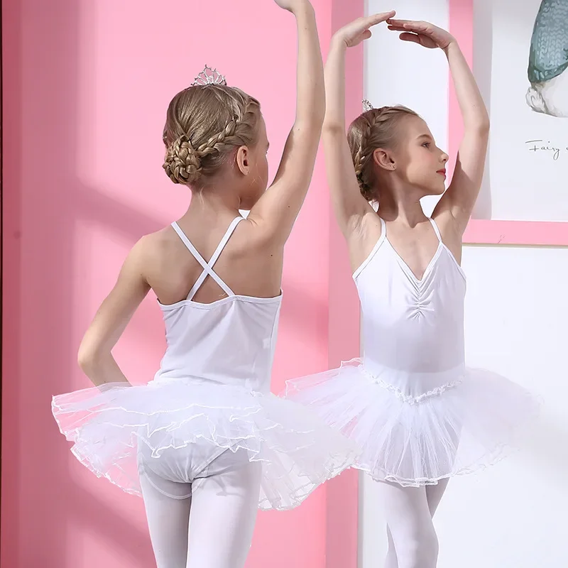 Bambini Tutu di balletto professionale vestito sala da ballo Costume Tulle balletto Dancewear ginnastica body per ragazze abiti da ballo