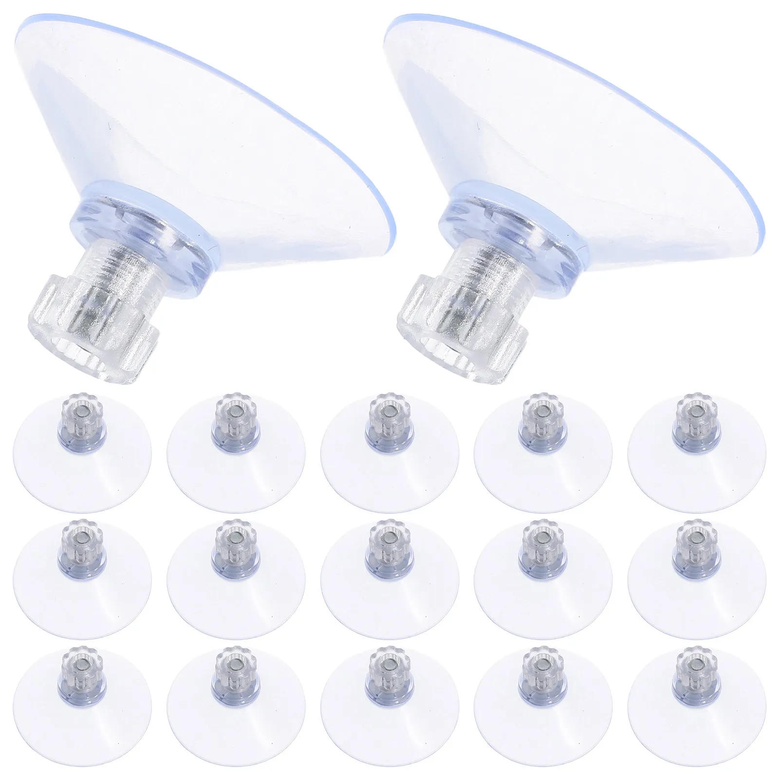 20Pcs Transparent Suction Cup Screws M5 Threaded Adhesion Pads Stable Screw Nut Structure Glass Table Kitchen Bathroom Window