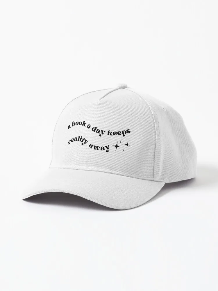 A Book A Day Keeps Reality Away Cap Washed Denim Baseball Caps