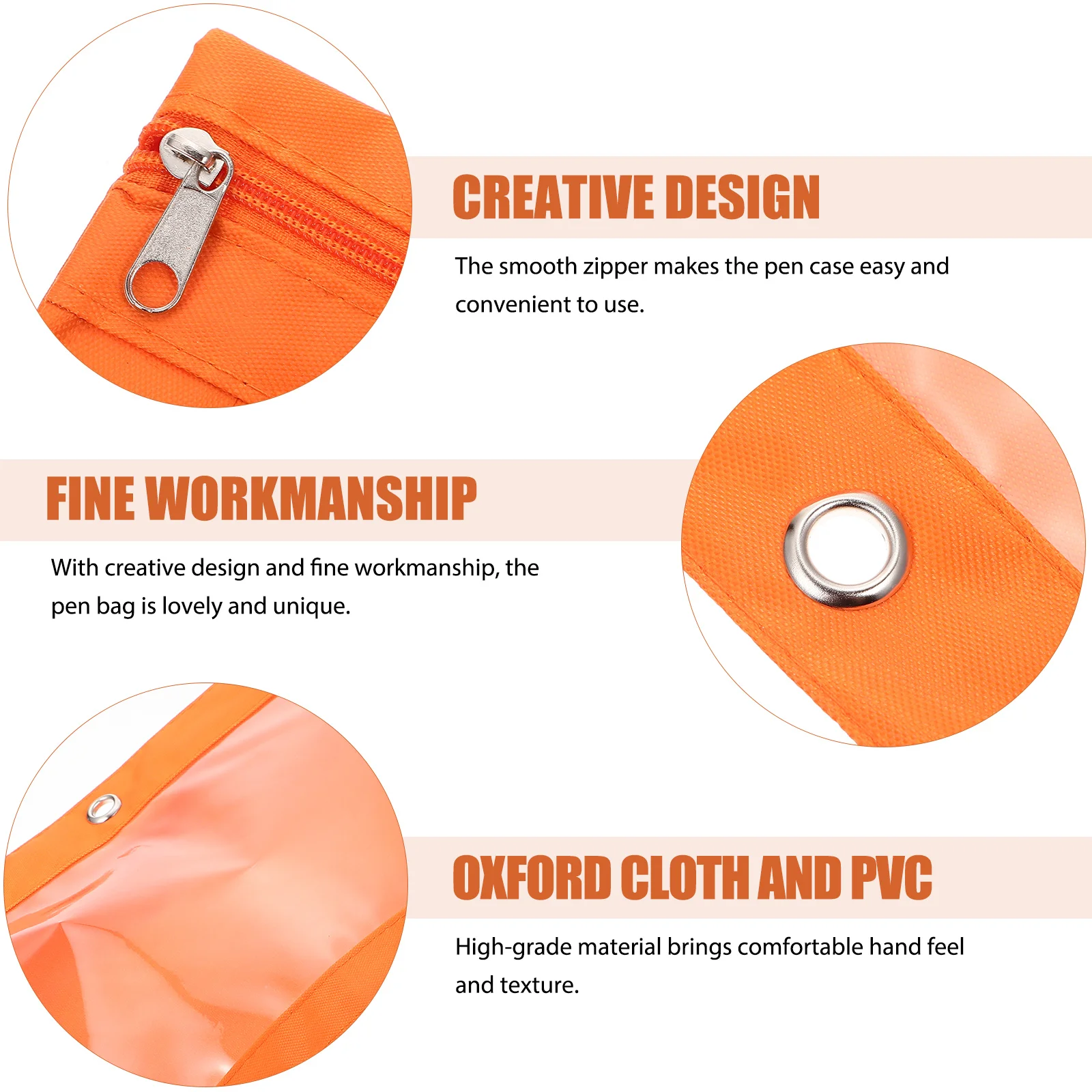 

7pcs Wear-Resistant Bags Portable Pen Pouch Large Capacity Mesh Stationery Bag Household Pouch High-Grade Material Children Gift