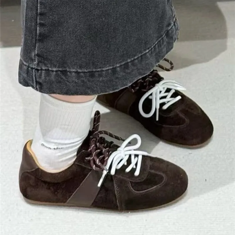 Women's Single Shoes2026new Style Genuine Leather Women's Training Shoes Casual Flat Leather Surface Women's Shoessneakers Women