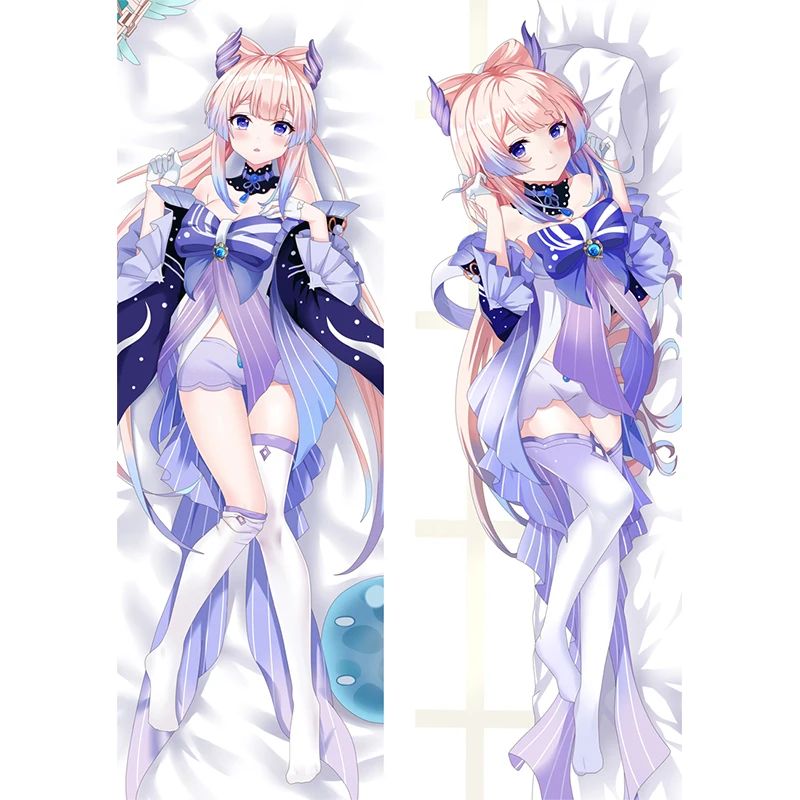 

Cute Sangonomiya Kokomi Anime Dakimakura Pillows Genshin Impact 45X45cm Cushion Cover Moegirl Hugging Body Pillowcase Cover Gift