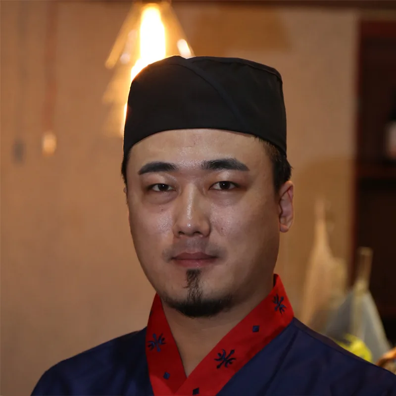 Japan Chef Hüte für Frauen und Männer Sushi Restaurant Küche Kappe Atmungsaktive Flache Top Hut Mesh Top Hut Kellner Arbeit kappe Koch Mütze Koch Küchenmütze