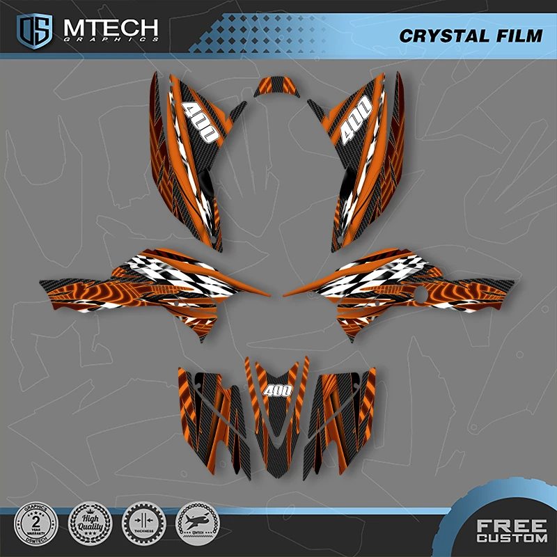 DSMTECH Custom Motorcycle Graphics Enduro Decals Stickers Kits For Honda 2008 2009 2010 2011 2012 2013 2014-2018 TRX400 EX 001