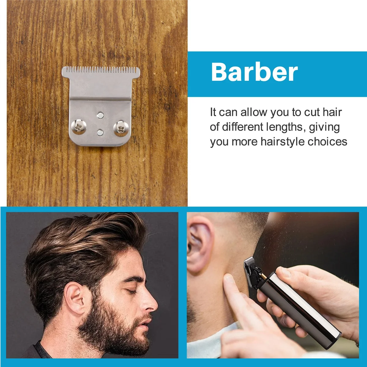 Professional Hair Clipper Blade for D-8 Clipper Good Sharpness for Detail Trimmer-A09G