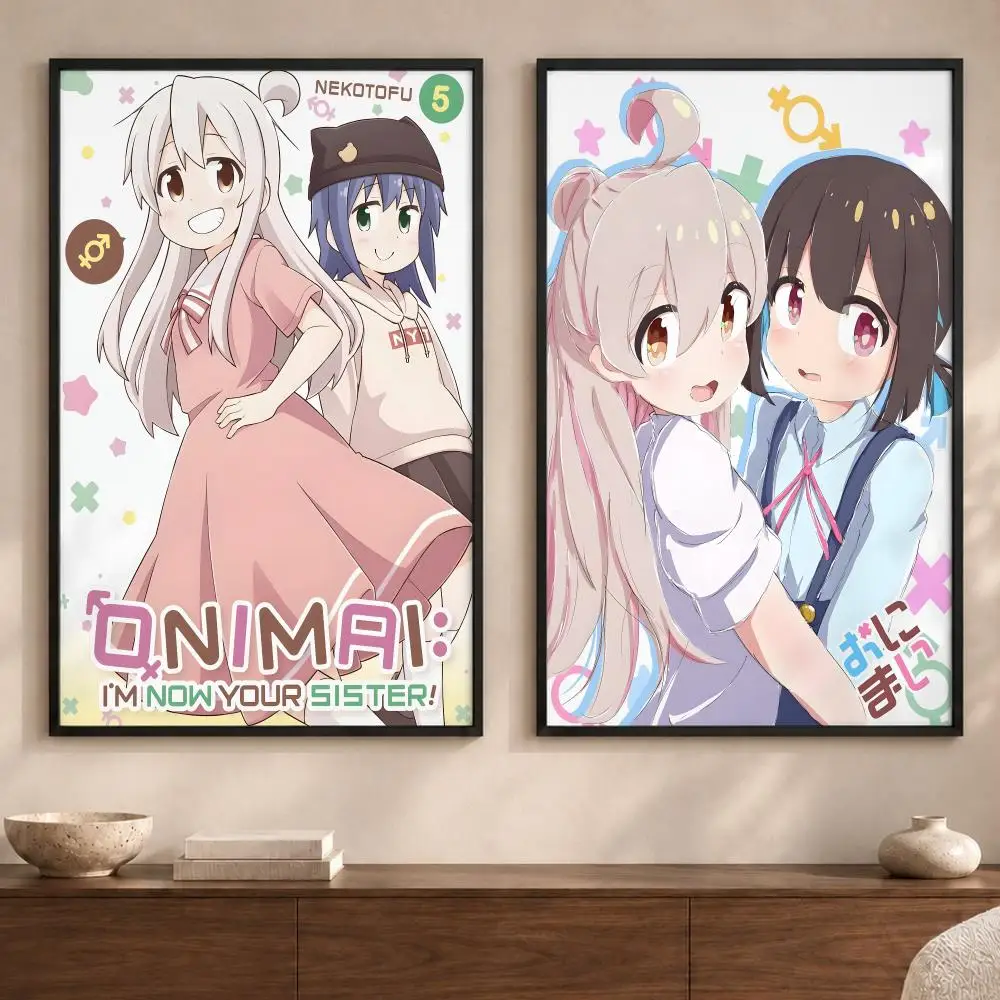 Anime O-ONIMAI: I'm Now Your Sister!S Poster Art  Self-Adhesive No Glue Residue Wall Sticker for Home Office Nursery