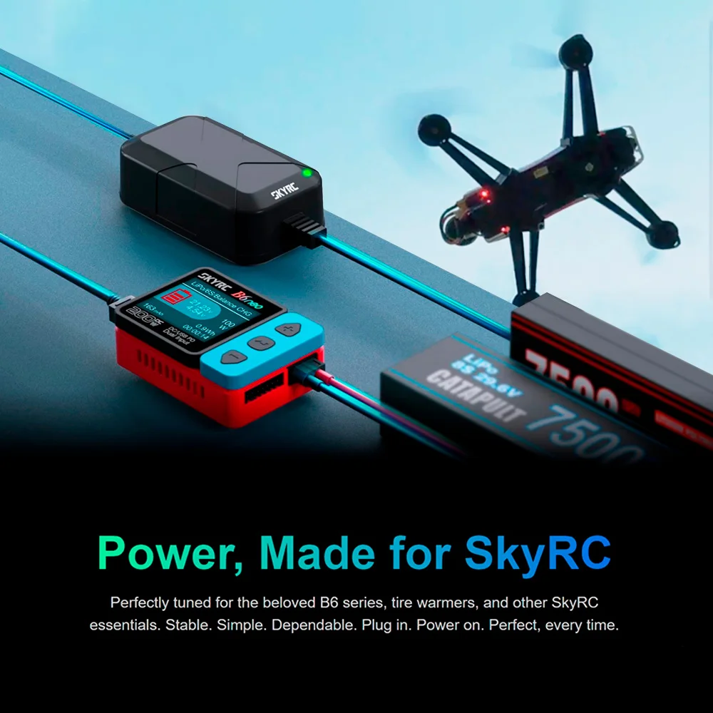 Adattatore PSA100 Adattatore di alimentazione SKYRC DC 100W 50/60Hz 100-240V XT60 Spina 20V/5A Adattatore di alimentazione compatibile con B6neo B6neo+ Caricabatterie