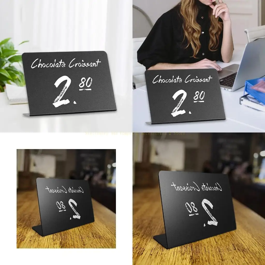 Erasable Acrylic Blackboard Plaque Desk Ornaments Blank Message Board Painting Writing Home Art Craft Coffee Store 10PCS