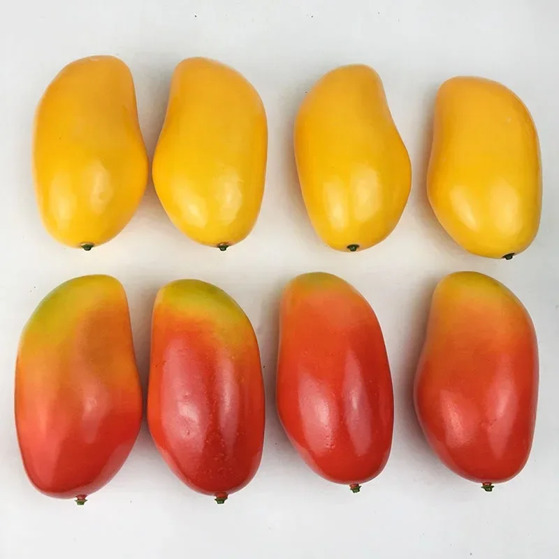 Simulation Fruit Model Fake Mango Ornaments 12cm Artificial Mango Fruit Photo Props Fruit Shop Decor Model Window Display Props