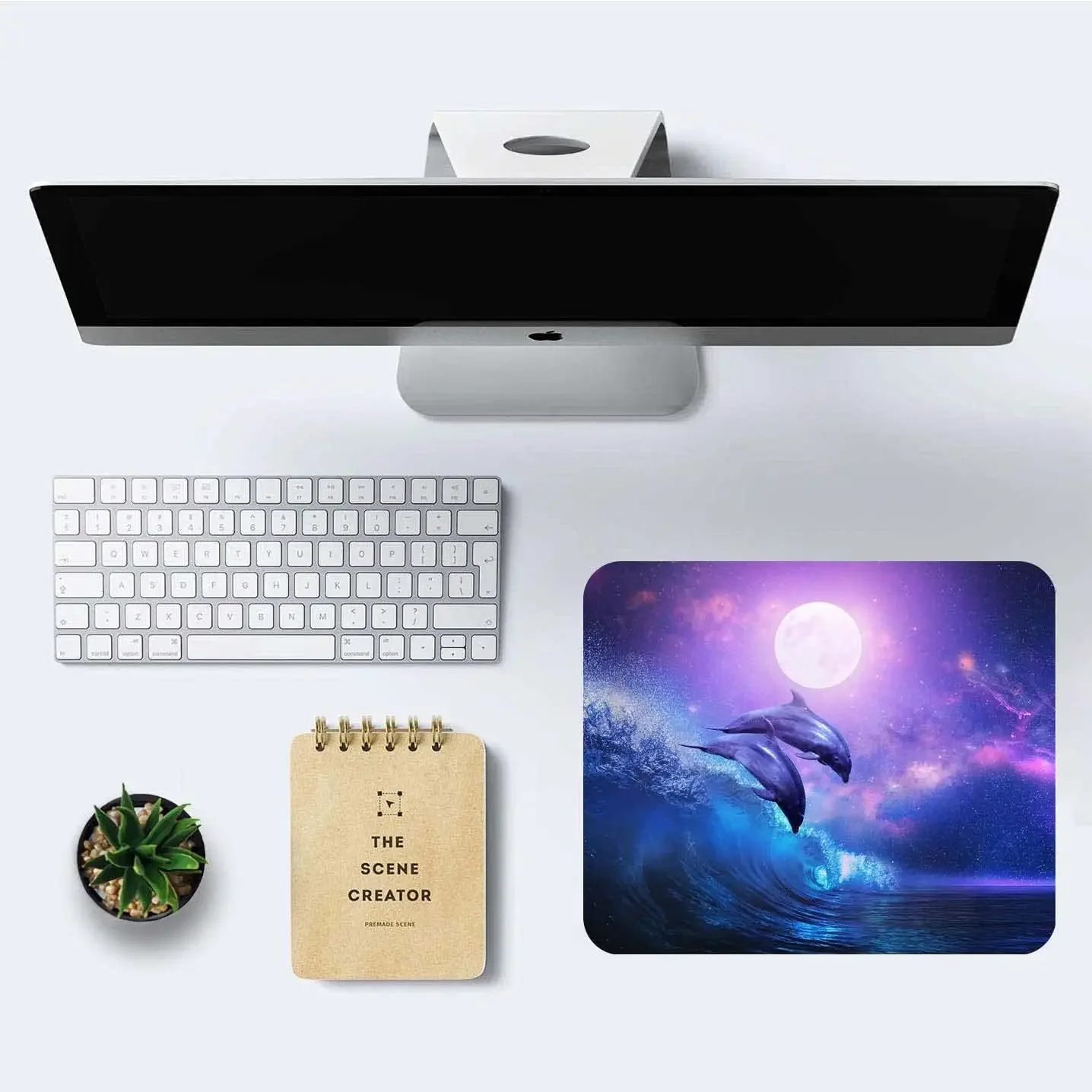 Imagem -06 - Noite Oceano Lindos Golfinhos Mouse Pad Mouse Pad Antiderrapante Borracha Mouse Pads Bordas Costuradas 9.5x7.9 Polegada para Escritório Portátil