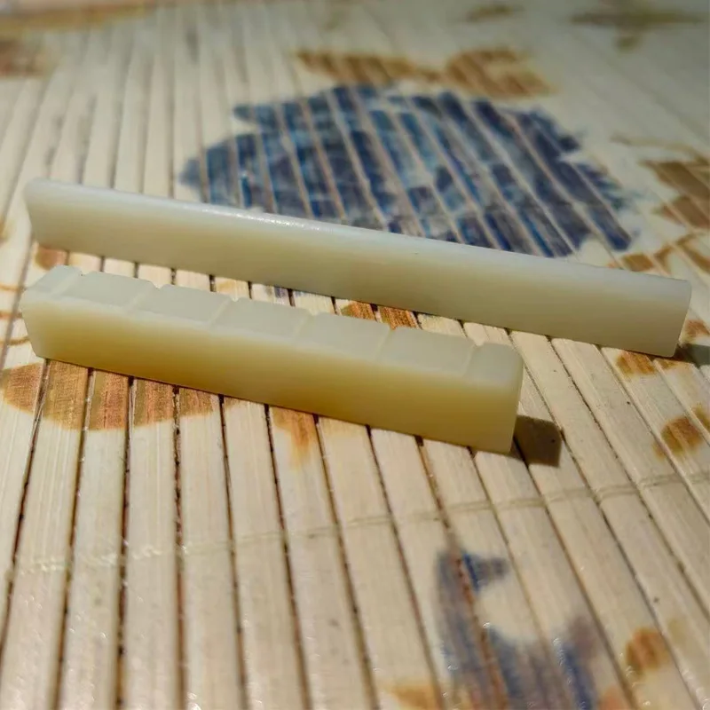 Classical Folk Guitar Bone Guitar Nut & Saddle – High Density Cow Bone Acoustic Guitar Top Nut & Bottom Bridge Saddle