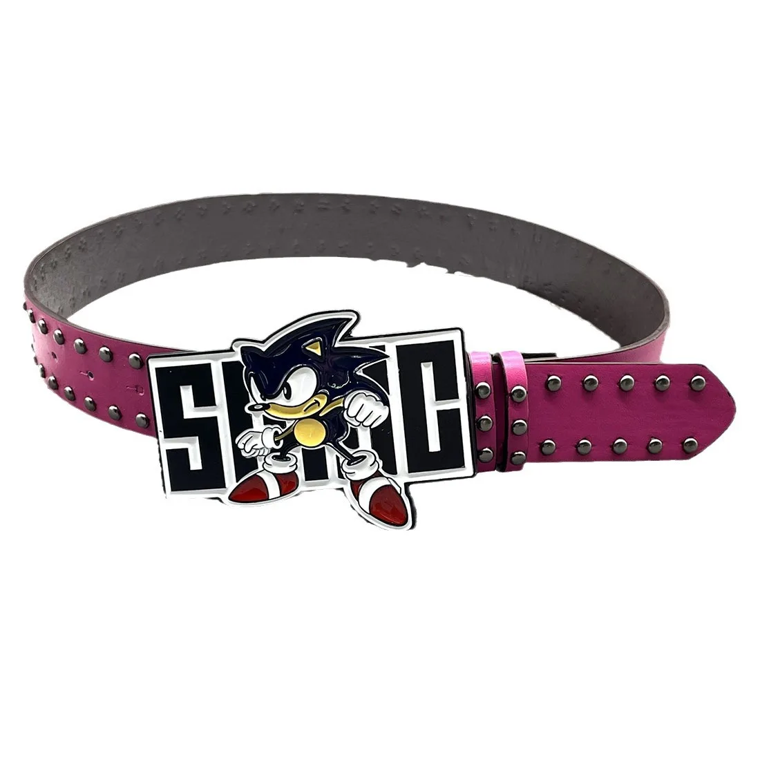 Sonic Boy Y2K Belt Rivet Retro Color Spicy Girl Design Sense Niche Cross Personality Chain Men’s Designer Belts