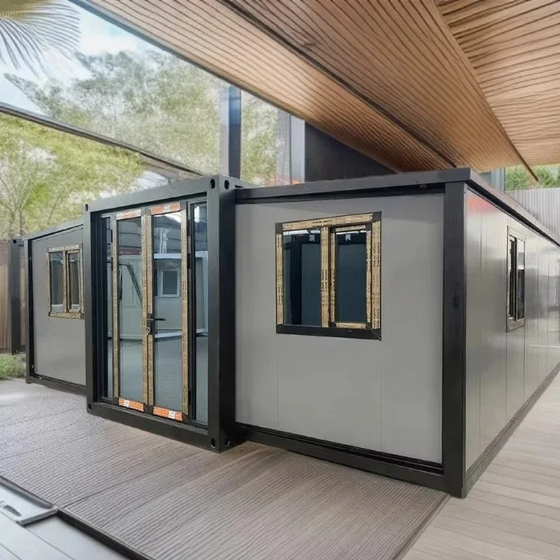 Customized Modern Sandwich Panel Prefab House 20ft Two Story Knockdown Villa Durable Container Home Design Hot Sale