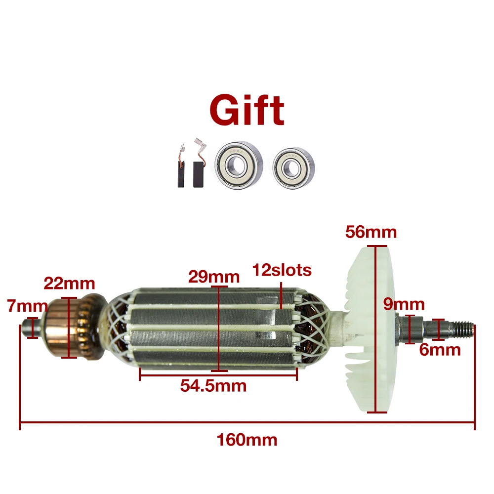 Rotor pour Makita Revenus, Injecteur d\'armature de rotor, Accessoires de remplacement, 4030, 5030, 4530, 5034, 4534, 4031, PJ7000, 4030