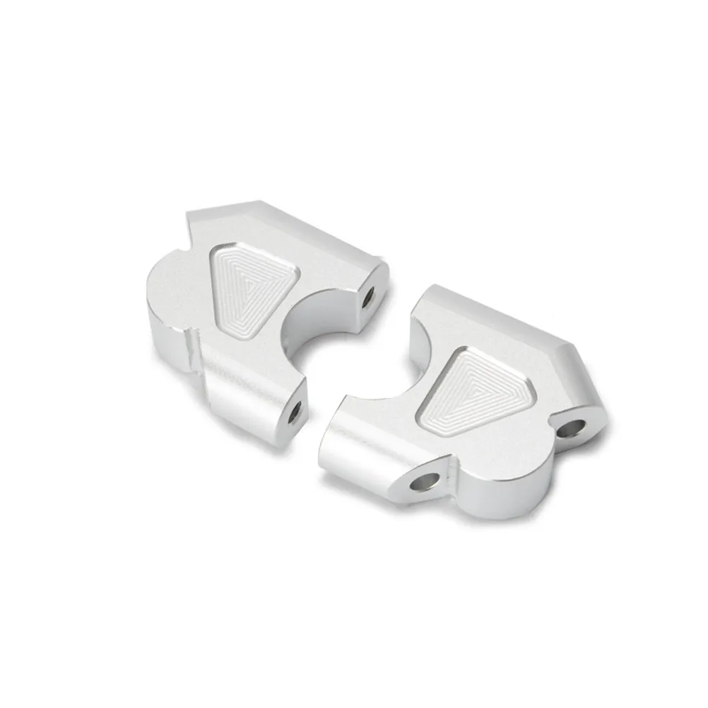 1Pair Motorcycle Handlebar Riser Cnc Aluminum 2 Inch Anodized Pivoting Fat Handlebar Clamp Universal Easy Install