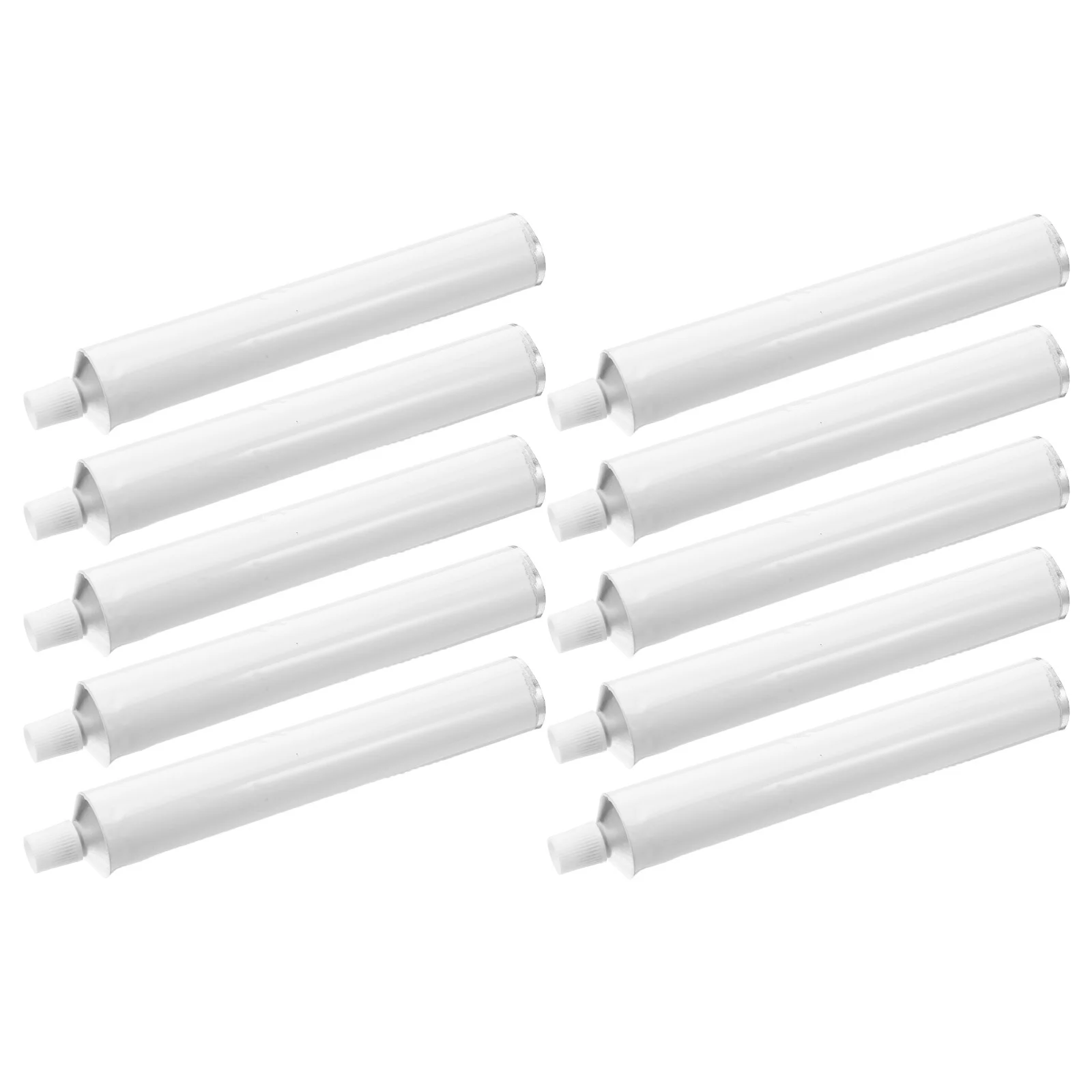 

10pcs Aluminum Empty Tubes 60Ml White Refillable Storage For Watercolor Acrylic Oil Gouache Portable Artist Tube Container