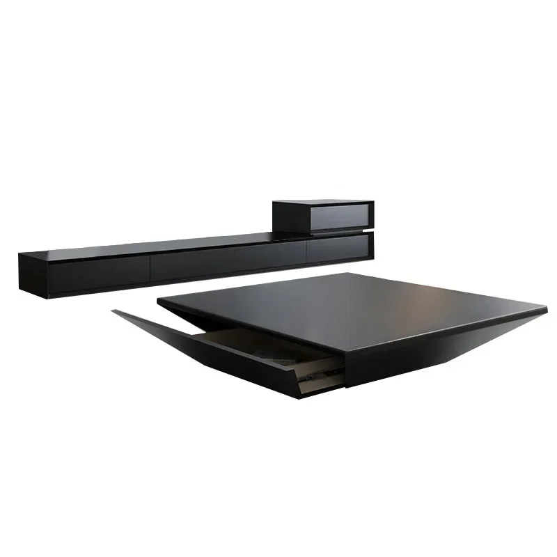 

Italian minimalist modern simple square coffee table size apartment designer living room Nordic TV cabinet coffee table combinat