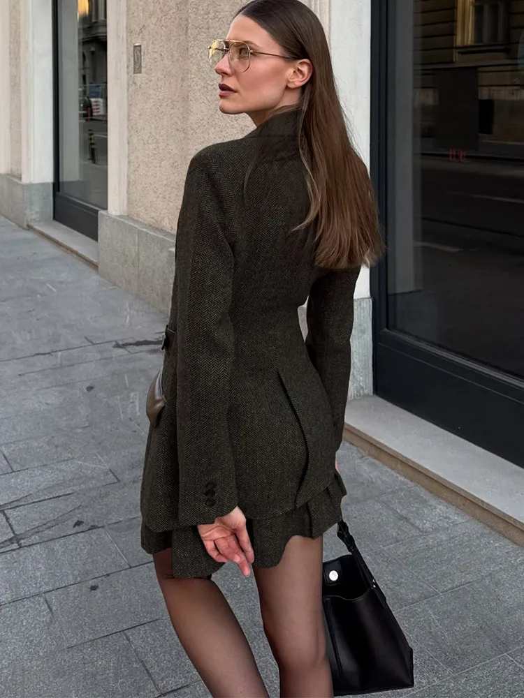 Quastenfransen, 2-teilig, Anzüge für Damen, elegant, O-Ausschnitt, ärmellos, Taille, Cinching, Glitzer, Party, Abendkleider, Mode, Dame, Streetwear – Detail 8