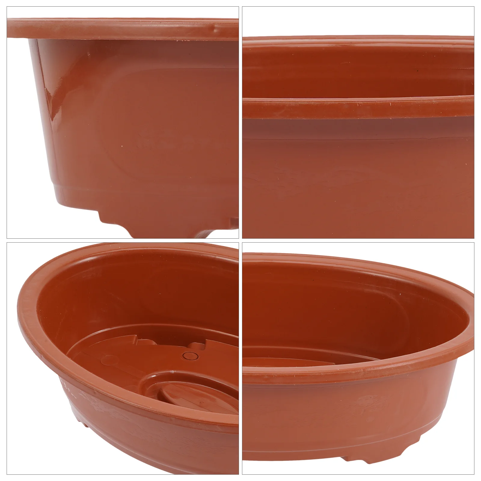 4 Pcs Plastic Flower Pot Succulent Planting Pots Planter Thicken Bowl Bonsai Trees Potted Containers for Indoor Plants Fern