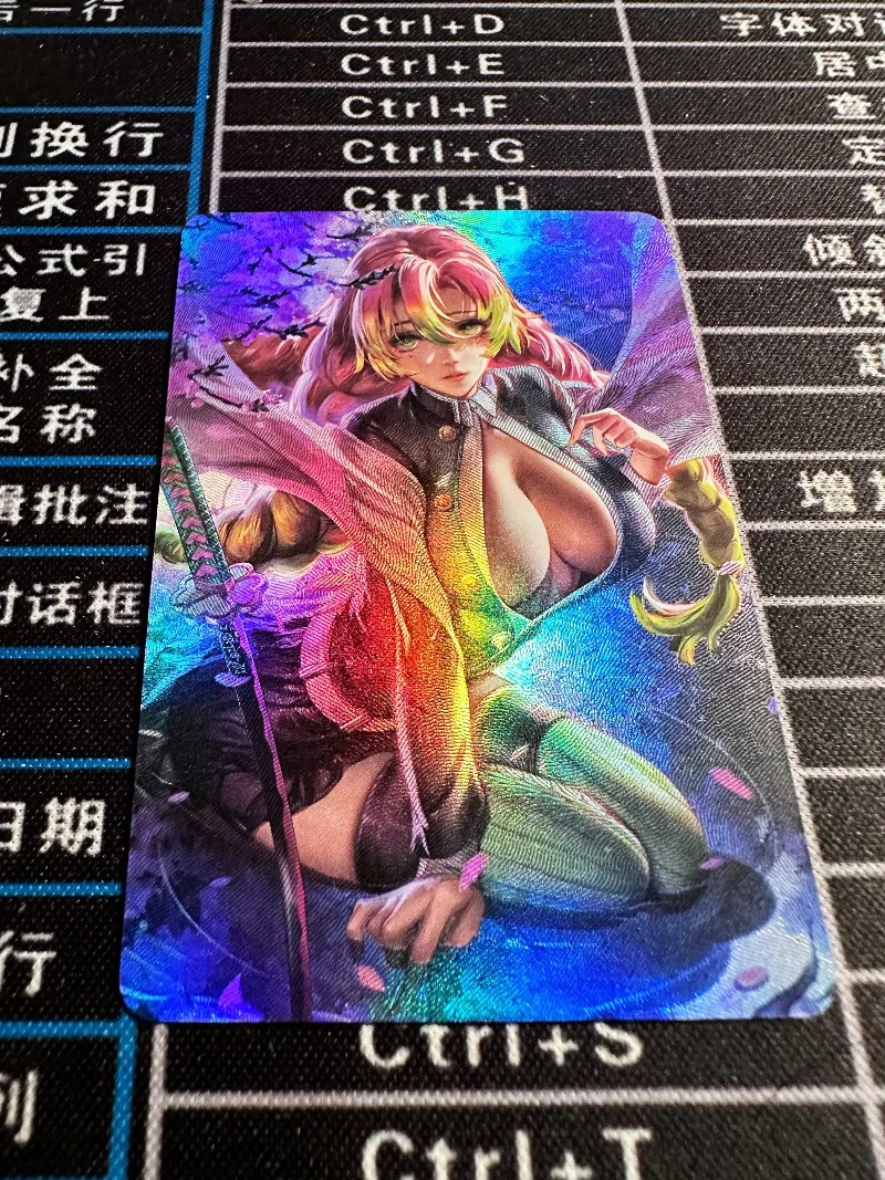 

1 шт./компл. Demon Slayer: Kimetsu no Yaiba Kanroji Mitsuri, самоконтроль, коллекционная подпись, коллекционная флэш-карта, аниме, мультяшный подарок