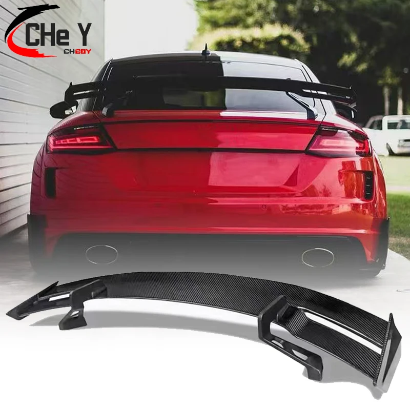 For Audi Tt Tts R8 MK3 Mk2 Spoiler High-Quality Forged Carbon Fiber Rear Wing Trunk rear spoiler GT Style