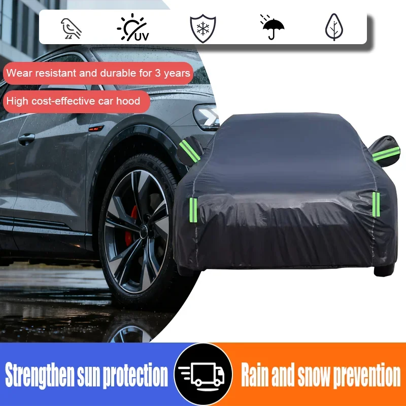 

Подходит для Audi Q6 2021-2025, толстый автомобильный чехол, уличный солнцезащитный крем, защита от ультрафиолета, дождя и снега, защита от царапин, ветрозащитный чехол для внедорожника