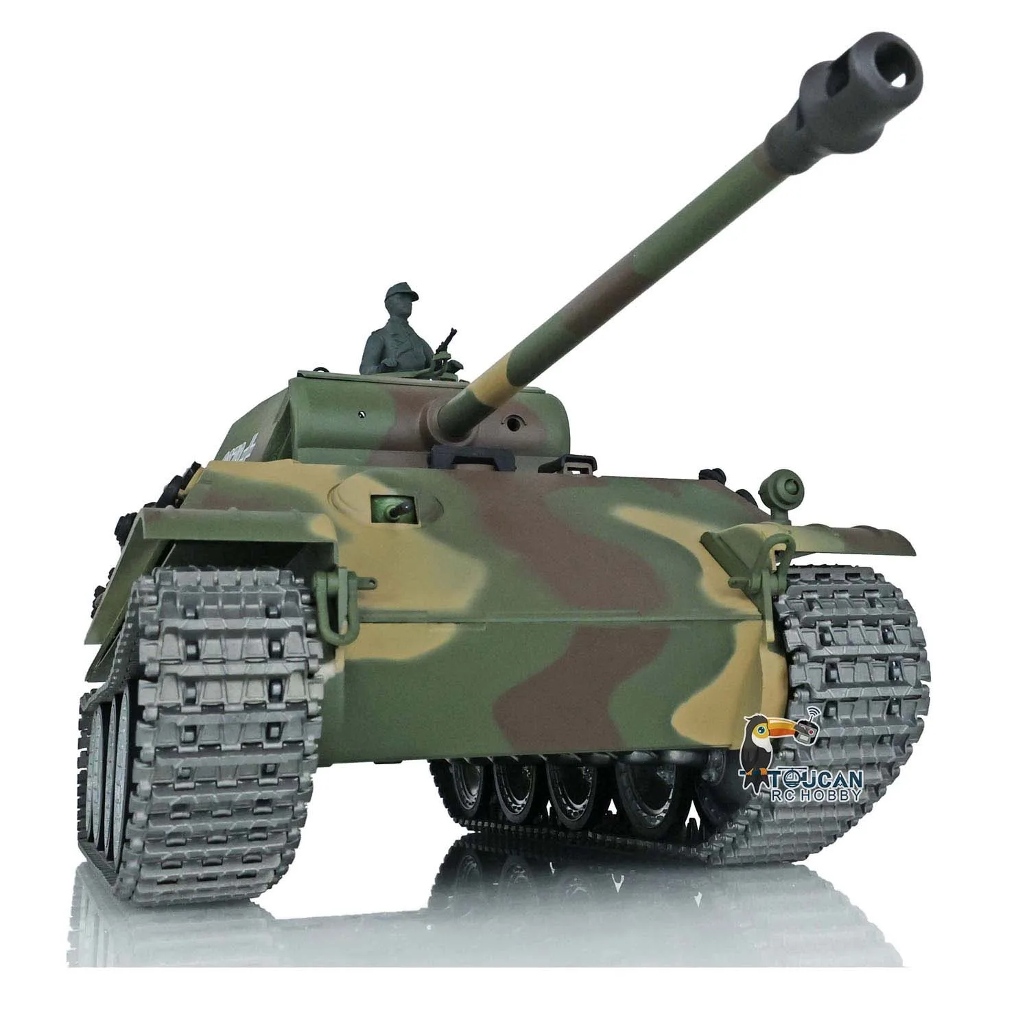 HENG LONG 1/16 Scale RC ถังรุ่น RTR 3879 7.0 ที่กําหนดเอง Panther G โลหะแทร็กล้อ 360 องศาป้อมปืน Rotatio ของเล่น TH17491