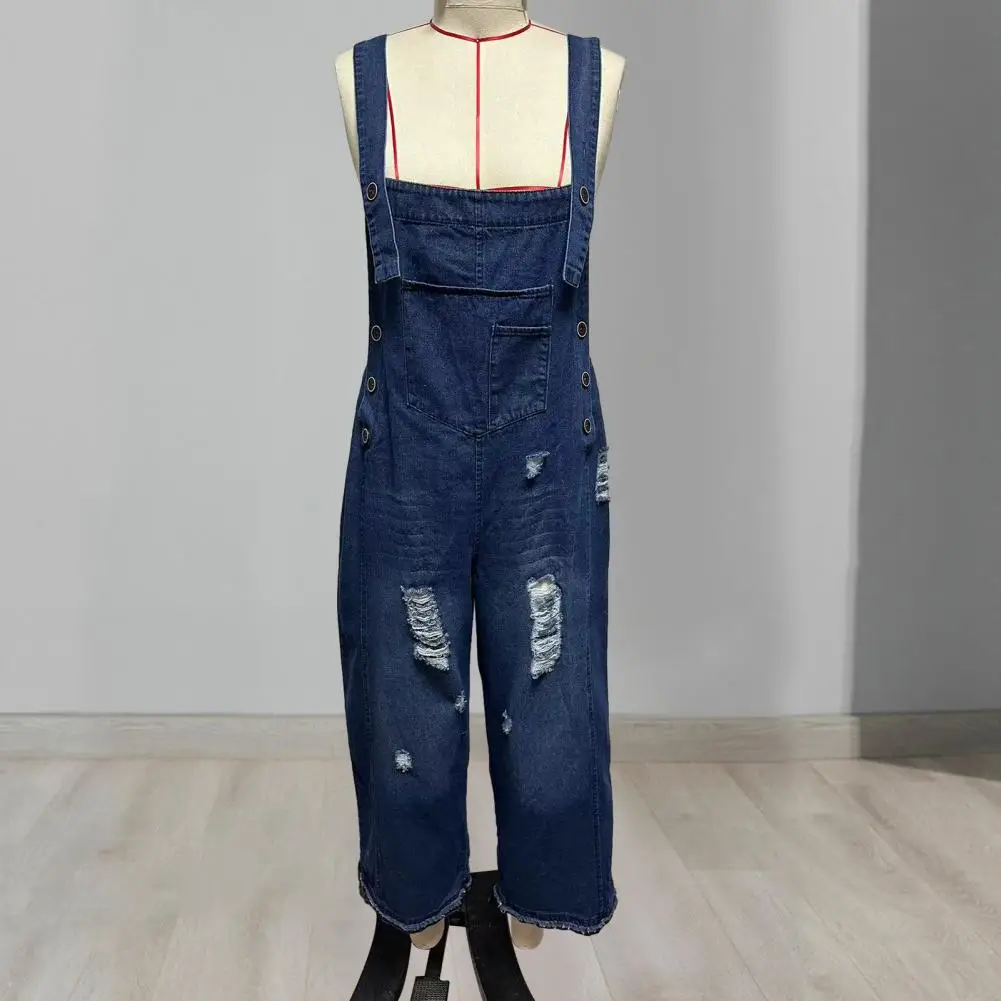 Комбинезон, женские однотонные свободные брюки с карманами на подтяжках, уличные трендовые модные брюки для женщин, комбинезон, мешковатые длинные брюки