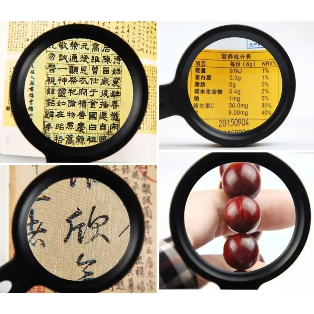 With 2 LED Light Lighted Magnifying Glass Illumination HD Hand Held Magnifying Glass Lighted Professional Illuminated Magnifier