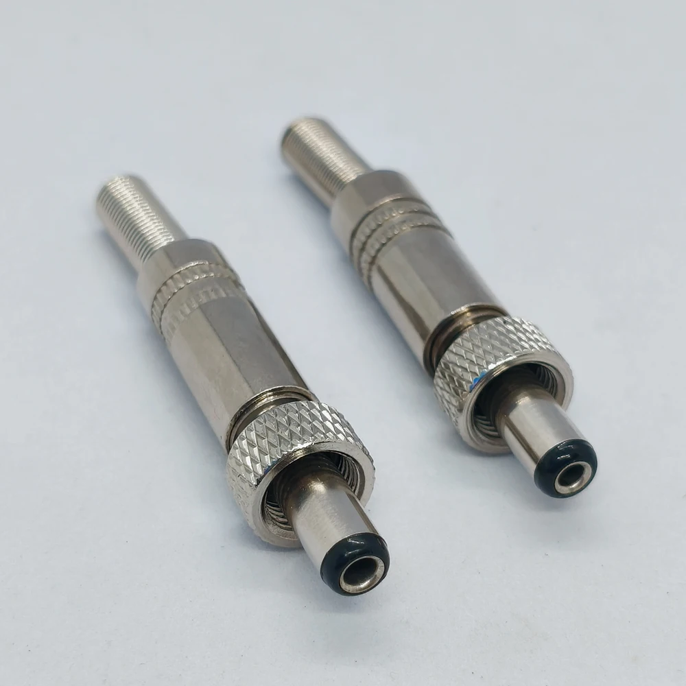 5 Stück 12 V DC Metall-Verlängerungsstecker 5,5 x 2,1 mm 5,5 x 2,5 mm männlich-weiblicher Klinkenstecker für CCTV-Sicherheitsmonitor – Detail 2