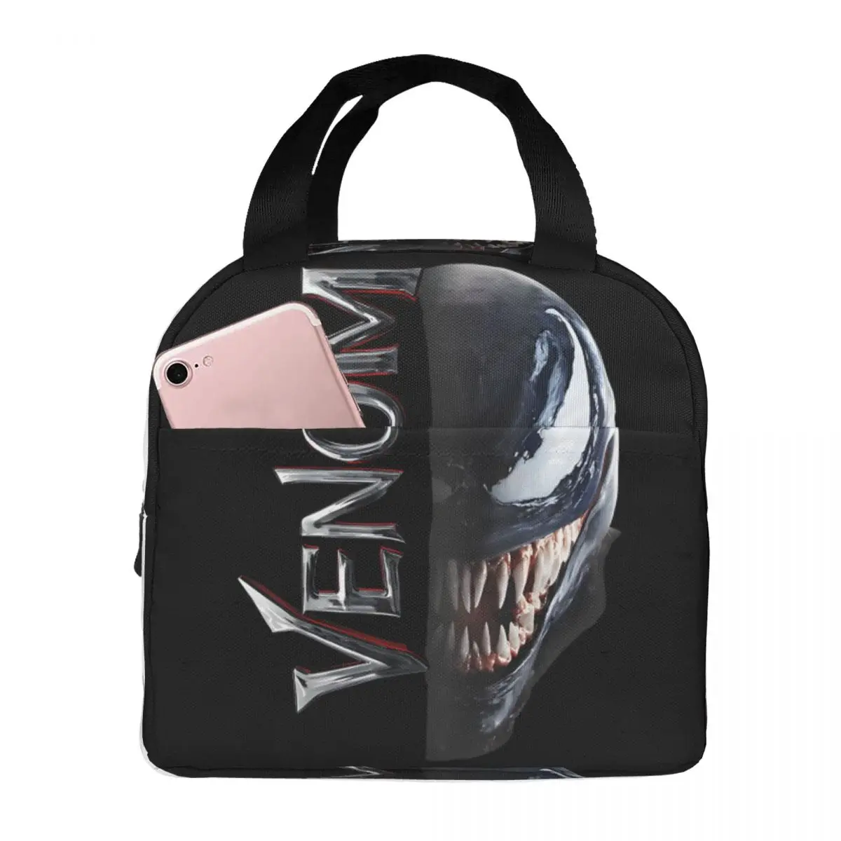 Aluminum Foil Insulation Marvel Venom The Last Dance Travel Storage Bags Accessories Split Down The Middle Grin Work Storage Bag