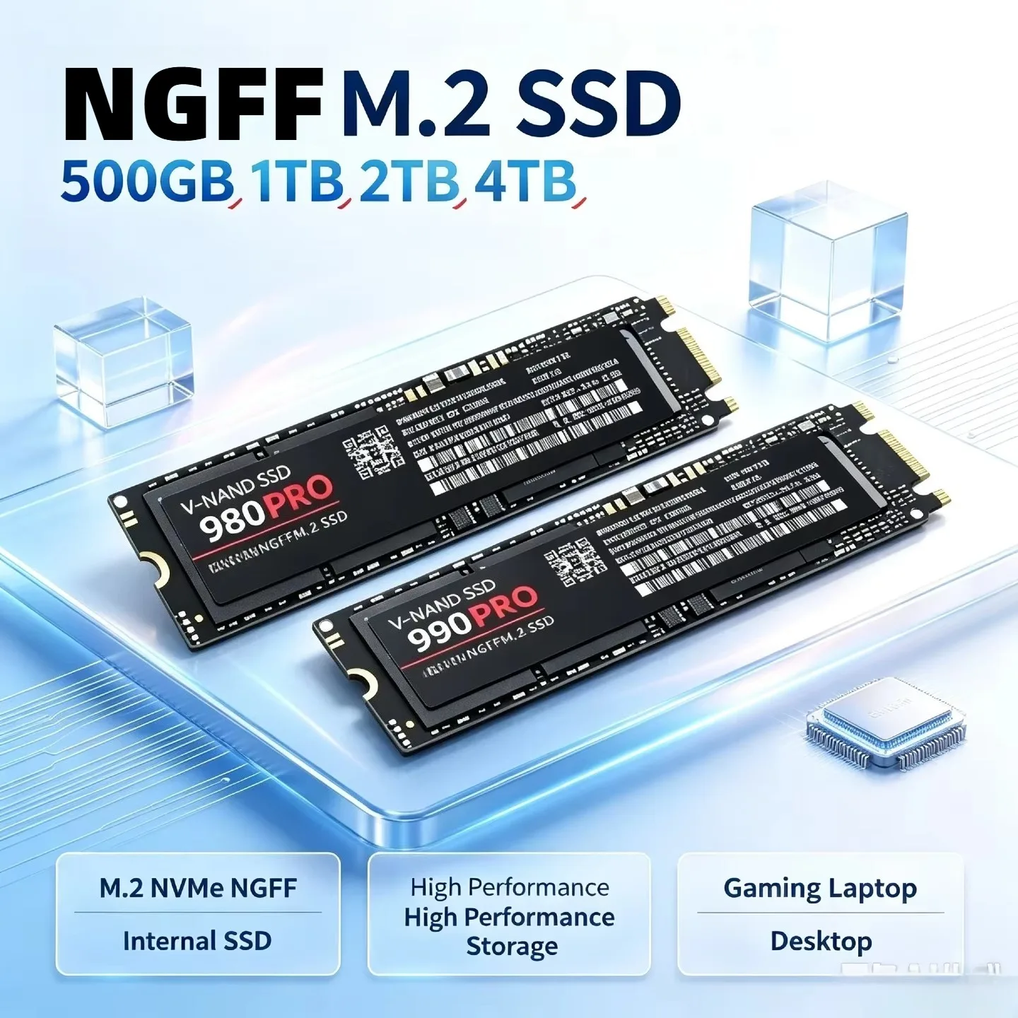 Wewnętrzny dysk SSD M.2 NGFF – 500 GB, 1 TB, 2 TB, 4 TB, dysk półprzewodnikowy SATA do komputerów PC, laptopów i komputerów stacjonarnych, model Pro Max Elite.