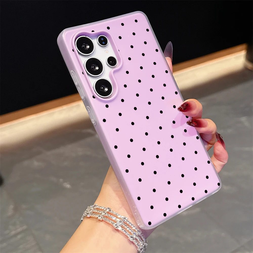 Minimalist Polka Dot Dustproof For Samsung Galaxy S26 S21 S25 S24 S23 S22 Ultra Plus FE Case Cover For A37 A36 A54 A56 A55 Funda view 6