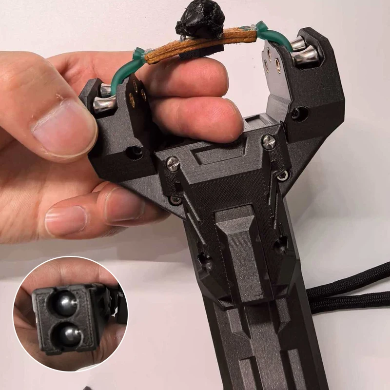 

Outdoor EDC Portable Plastic Mechanical Automatic Loading Rapid Fire Slingshot, Dual Magazines, Increasing Ammunition Capacity