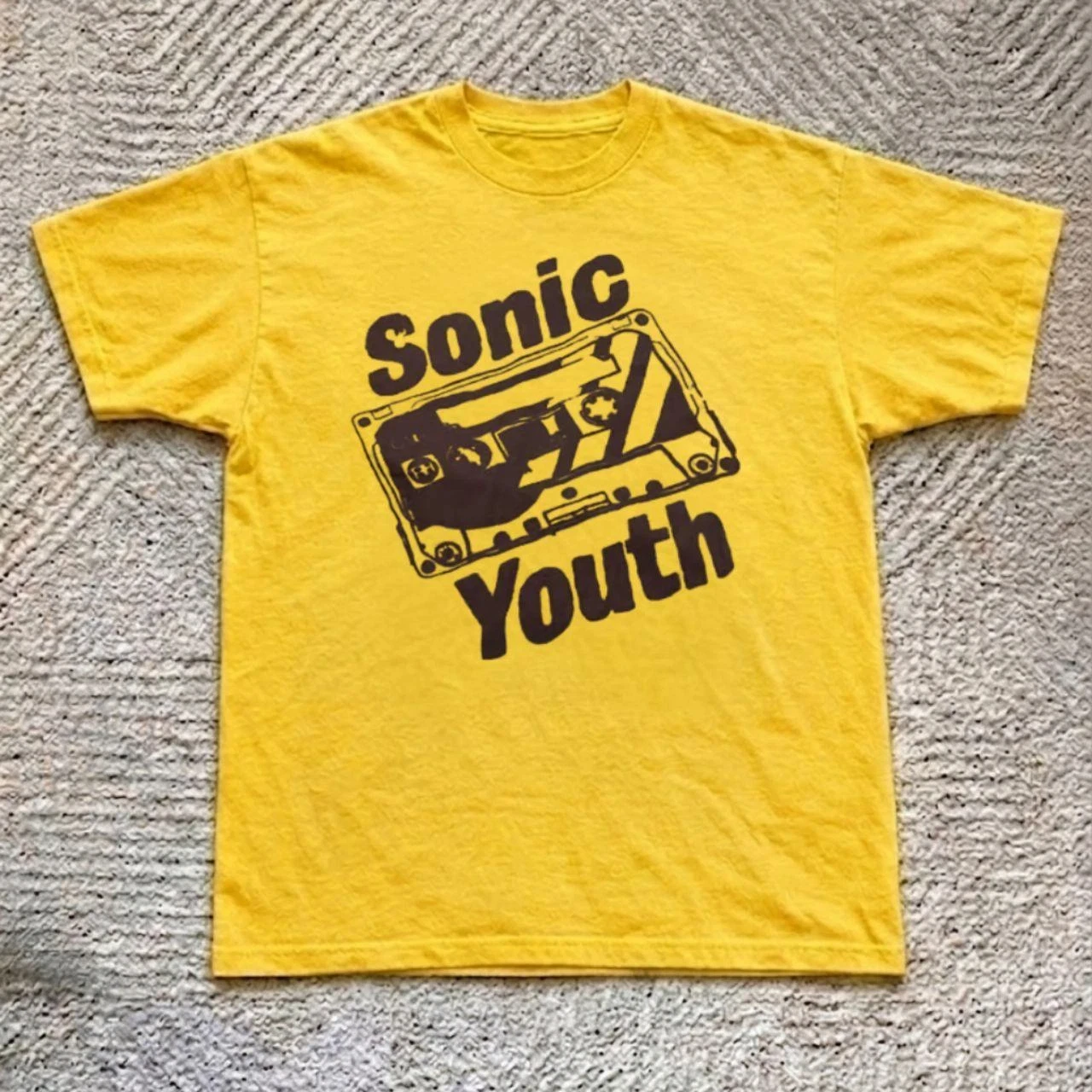 Sonic Youth Cassette Tape Alt Rock Band Logo Graphic Tee Cotton Mens Womens T-Shirt Summer Streetwear