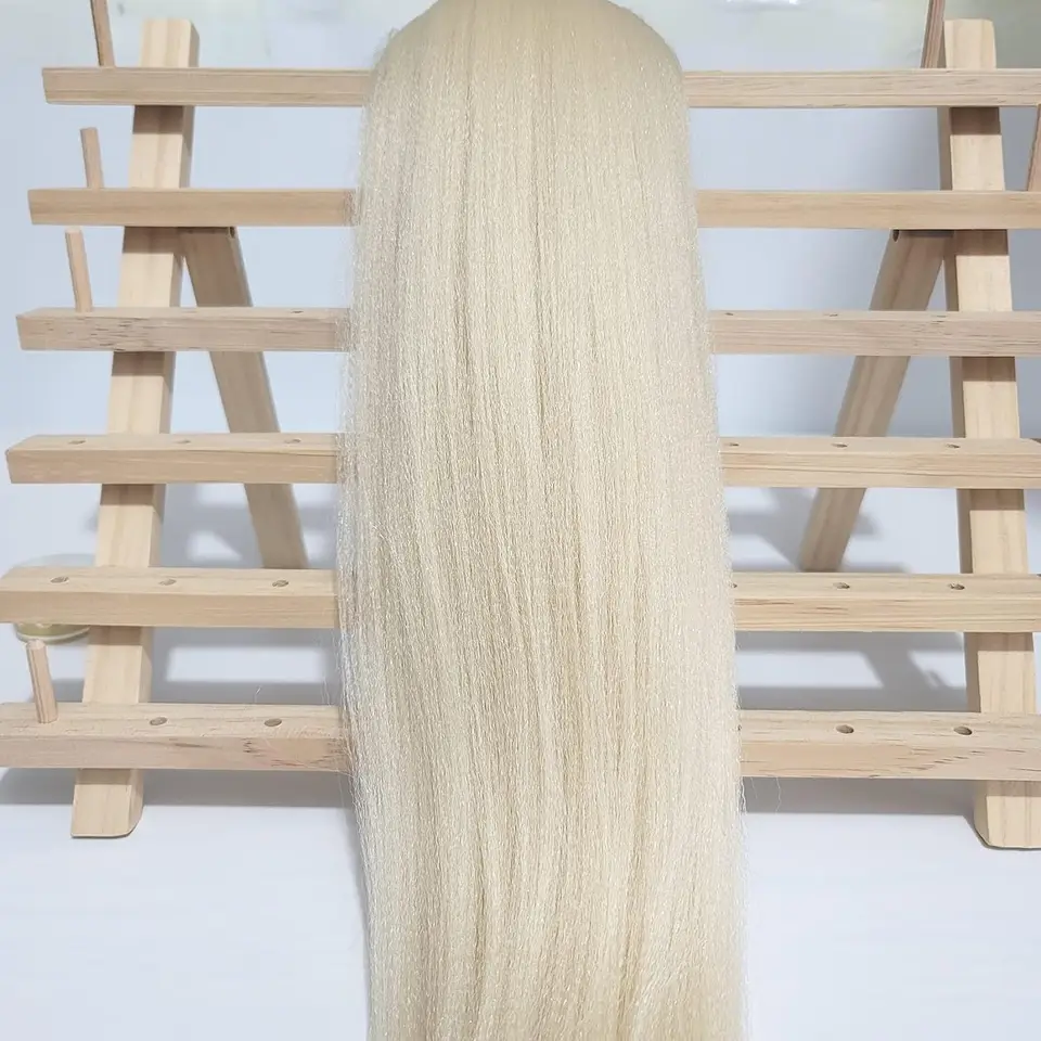 Extensiones para Trenzas Preestiradas Fáciles de 26 Pulgadas Rubio 613 Trenzas Jumbo Sintéticas Paquetes de Cabello Lacio Yaki Crochet Braid 5