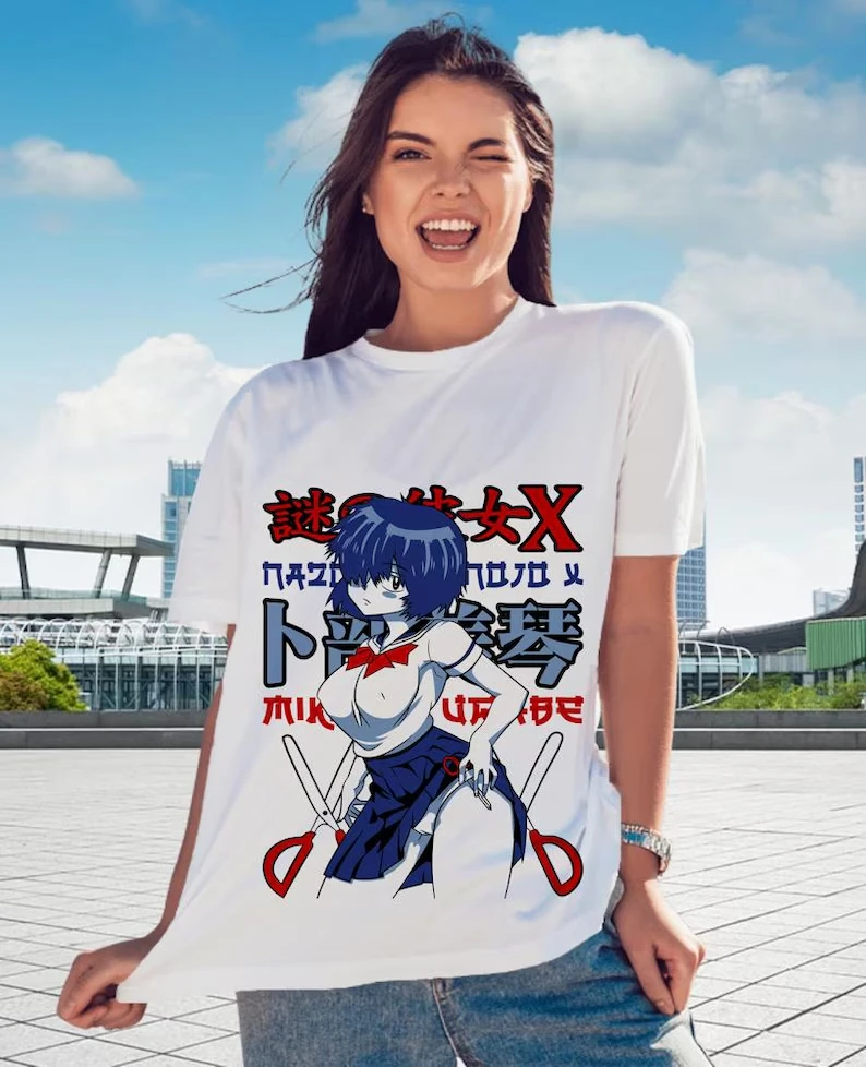 Mysterious Girlfriend X T-shirt Vintage Loose Oversized Unisex Print T-shirts for Men Women Fashion Hip Hop high quality Couples