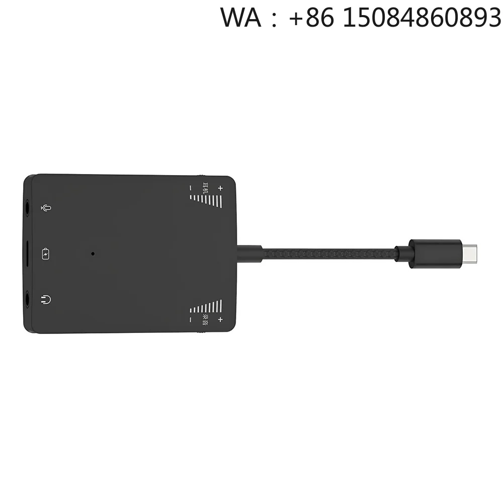Wireless CarPlay Adapter USB Type-C To 3.5mm o Jack Converter Stereo Sound Adapter Mobile Live Broadcast Recording