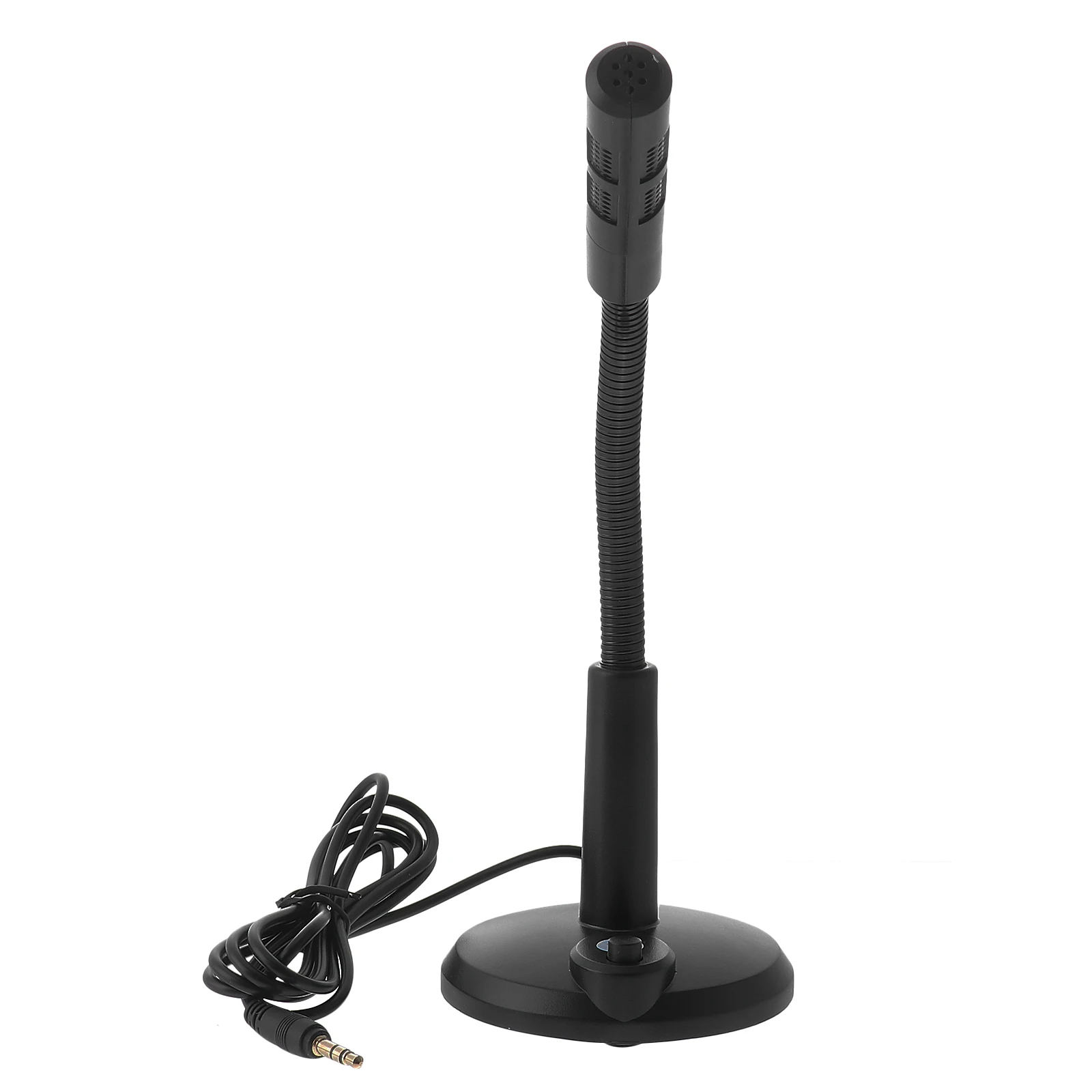 

1pc Microphone 35mm Interface Driver Free Desktop Plastic Portable Computer Game Chat Tool Lightweight Adjustable Angle Stand