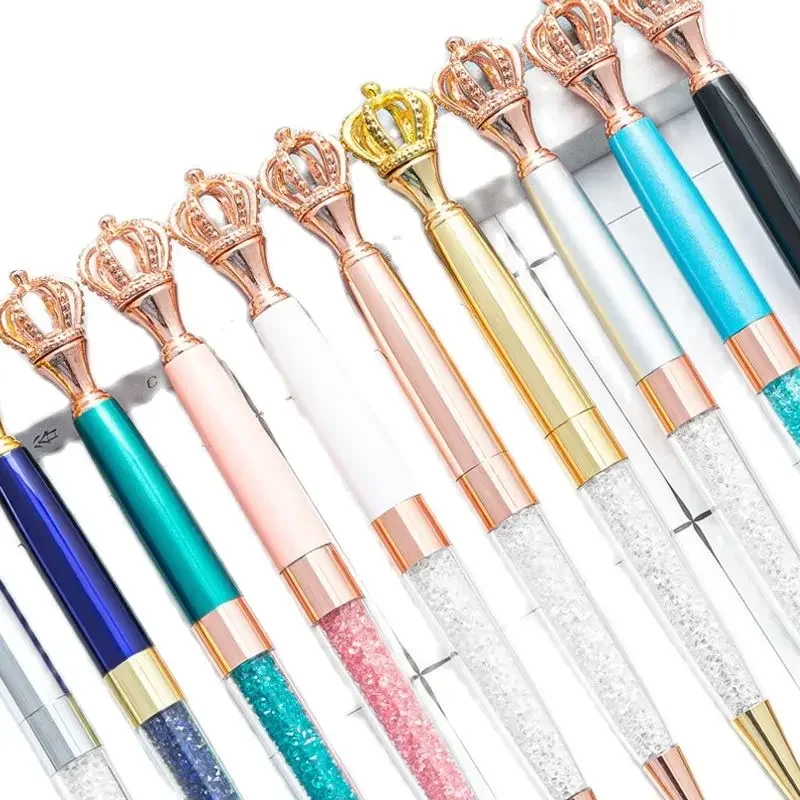 

20PCS New Manufacturers Print Students' Creative Fashion Gift Pens In Stock Crown Metal Ballpoint