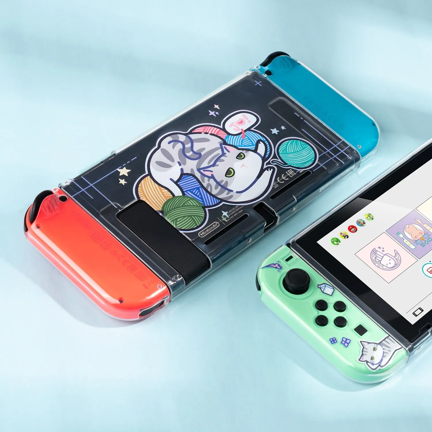 GeekShare Mèo Vỏ Bảo Vệ Dành Cho Máy Nintendo Switch NS Chia Joy Con Full Cover Mờ Mềm TPU Nintend Công Tắc Ốp Lưng