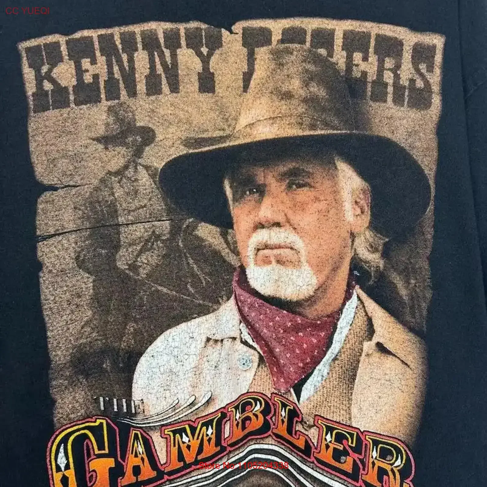 Vintage 90's Kenny Rogers The Gamblers Black T Shirt Size S to 5XL IM0138 vintage Washed Unisex Top For Everyday Wear fashion
