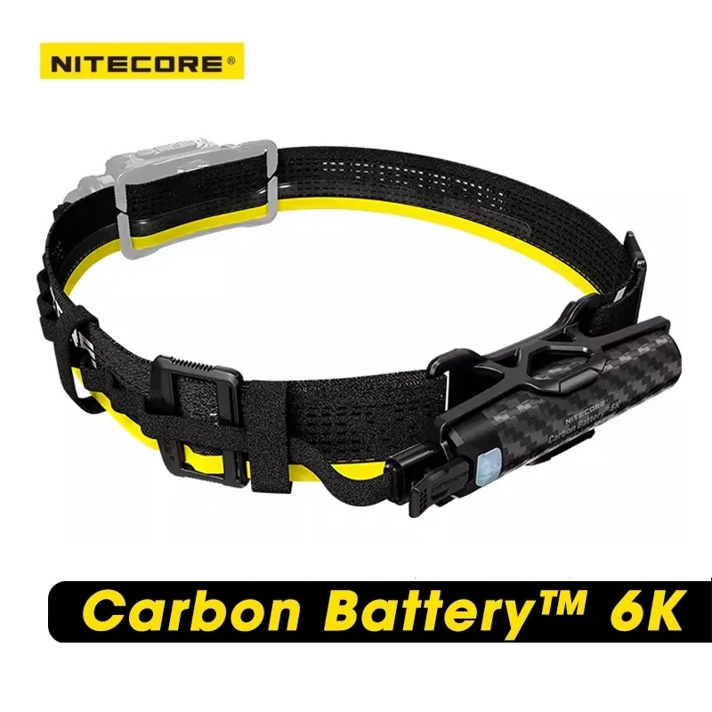 Nitecore Carbon Batteryโข 6K Kit USB-C Rechargeable 6000mAh Lithium Battery for Off-road Running Headlamp