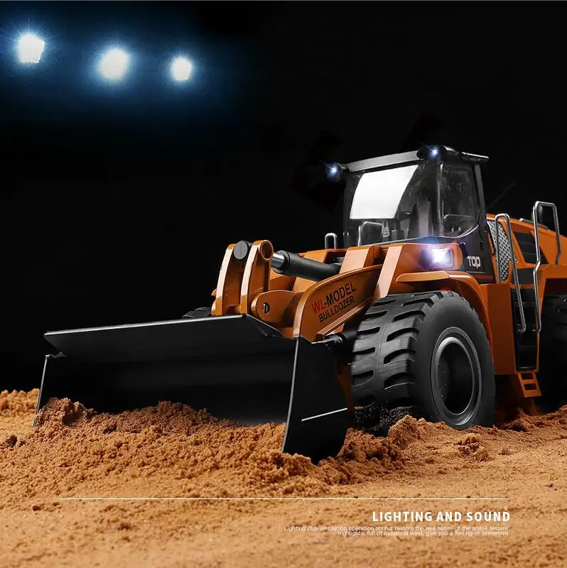 RC Wltoys 14800 جرافة 1/14 مقياس 2.4 جيجا هرتز الجبهة محمل البناء جرار سبيكة شاحنة التحكم عن بعد RC سيارة لعبة للأطفال