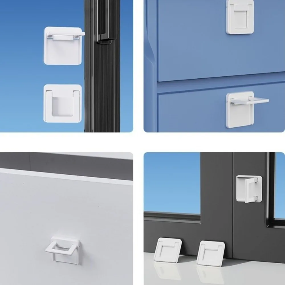 Punch-free Paste Window Lock Limit Lock Multifunction Design Drawer Lock Security Protection Handle Lock Sliding Door Lock