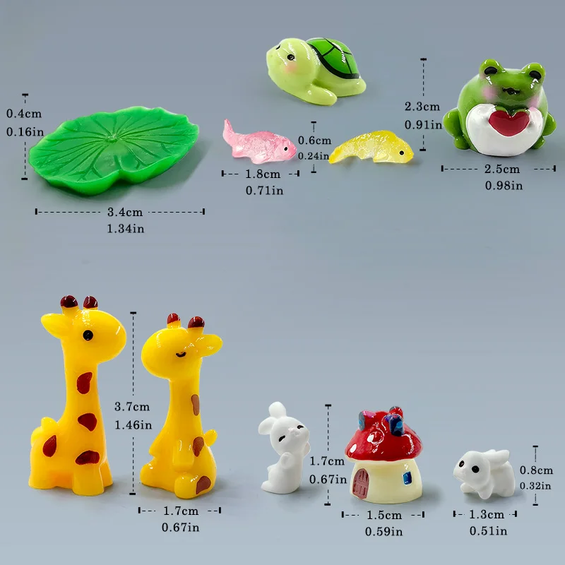 Pigeon Rabbit Cat Duck Frog Snail Bird DIY Figurines Landscape Dollhouse Miniature Fairy Garden Ornament Decoration Accessories
