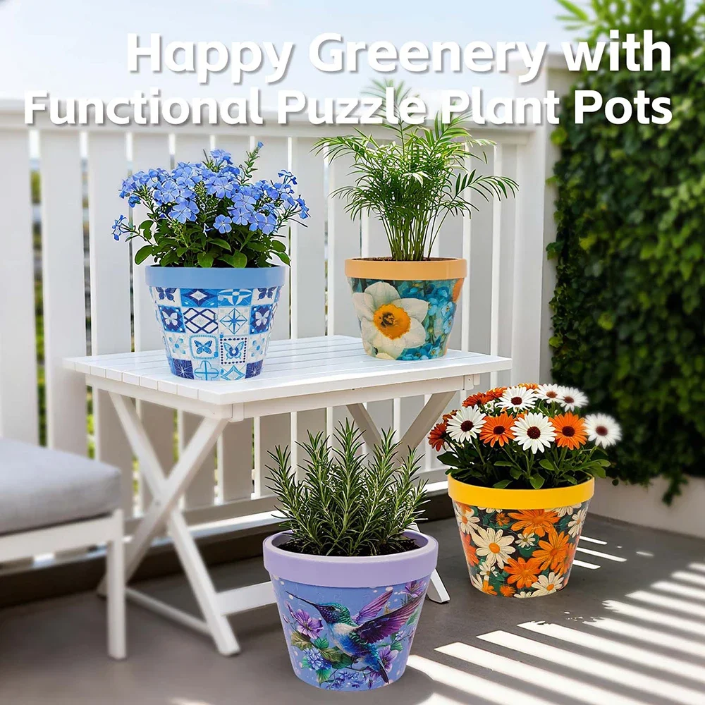 

GGE 3D Puzzle Vase DIY Living Room Decoration Creative Flower Arrangement Modern Simple Home Ornaments Gift for Friends