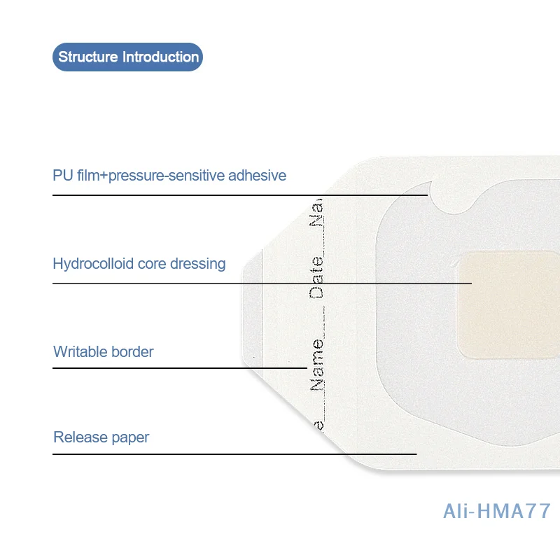 Hydrocolloid Bandages Strips Sticker Hydrocolloid Wound Dressing Thin Waterproof Hydrocolloid Patch