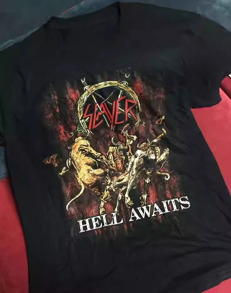 

Мужская футболка с коротким рукавом SLAYER Band Peripheral, футболки Heavy Metal Rock, лето 2025, новинка по индивидуальному заказу в европейском стиле
